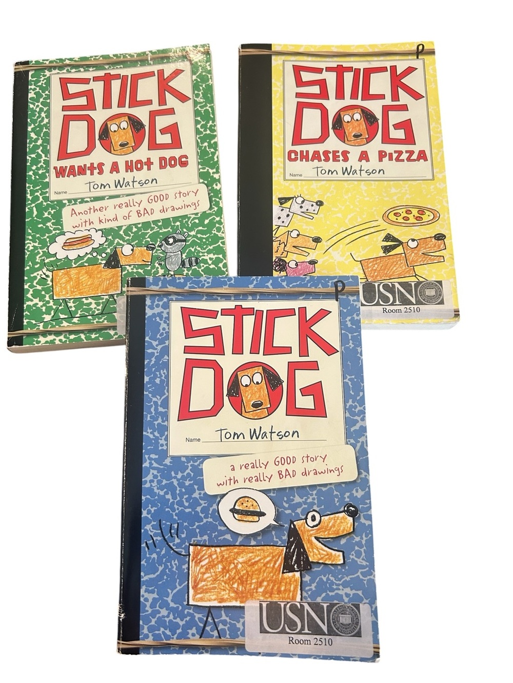 Stick Dog set of 3 great reads, series, popular juvenile fiction YA humor soft